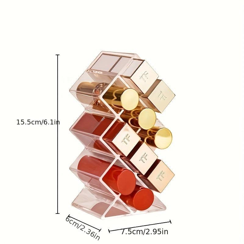 Acrylic Lipstick Holder Organizer 10 Spaces Fish Shape Lip Gloss Storage Stand