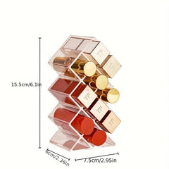 Acrylic Lipstick Holder Organizer 10 Spaces Fish Shape Lip Gloss Storage Stand