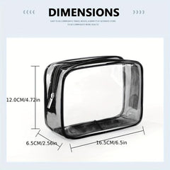 Transparent Zipper Cosmetic Bag Travel Makeup Organizer Lightweight Bag