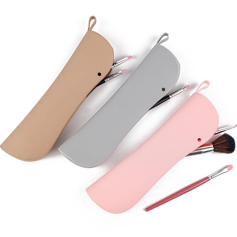 Silicone Makeup Brush Holder Travel Case Compact Organizer Pouch