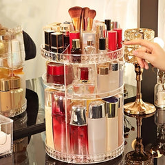 Adjustable Spinning Makeup Organizer for Bathroom