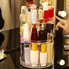 Adjustable Spinning Makeup Organizer for Bathroom