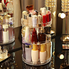 Adjustable Spinning Makeup Organizer for Bathroom