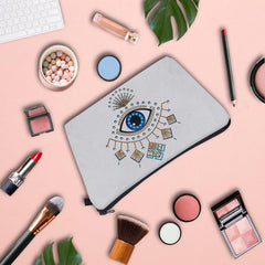 Evil Eye Pattern Travel Toiletry Bag Portable Cosmetic Storage Makeup Pouch