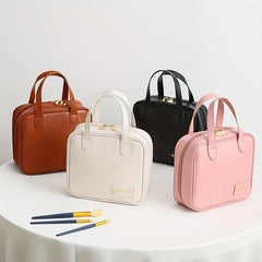 Large Capacity Portable PU Makeup Bag with Zipper