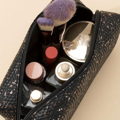 Golden Fragment Square Zipper Waterproof Cosmetic Bag Gift For Women & Girl