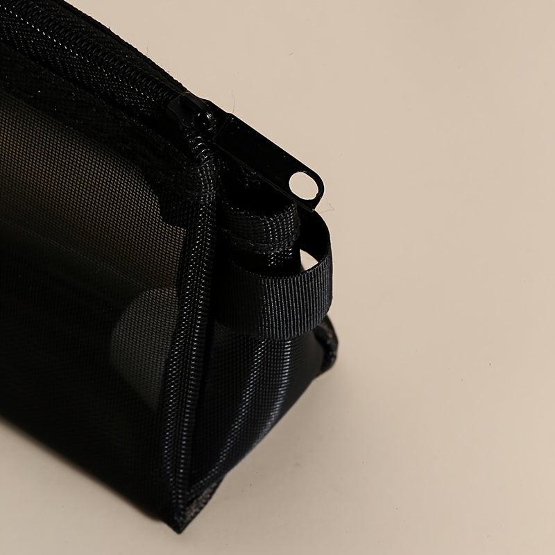 Mesh Makeup Bag Zipper Pouch Cosmetics Organizer Travel Storage Bag