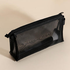 Mesh Makeup Bag Zipper Pouch Cosmetics Organizer Travel Storage Bag