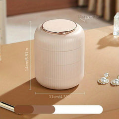 4 Layer Rotating Travel Jewelry Organizer Box