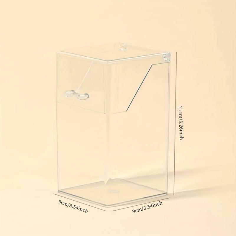 Clear Cosmetic Brush Holder with Lid