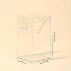 Clear Cosmetic Brush Holder with Lid