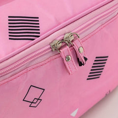 Geometric Pattern Makeup Bag Travel Toiletry Bag for Women Girls
