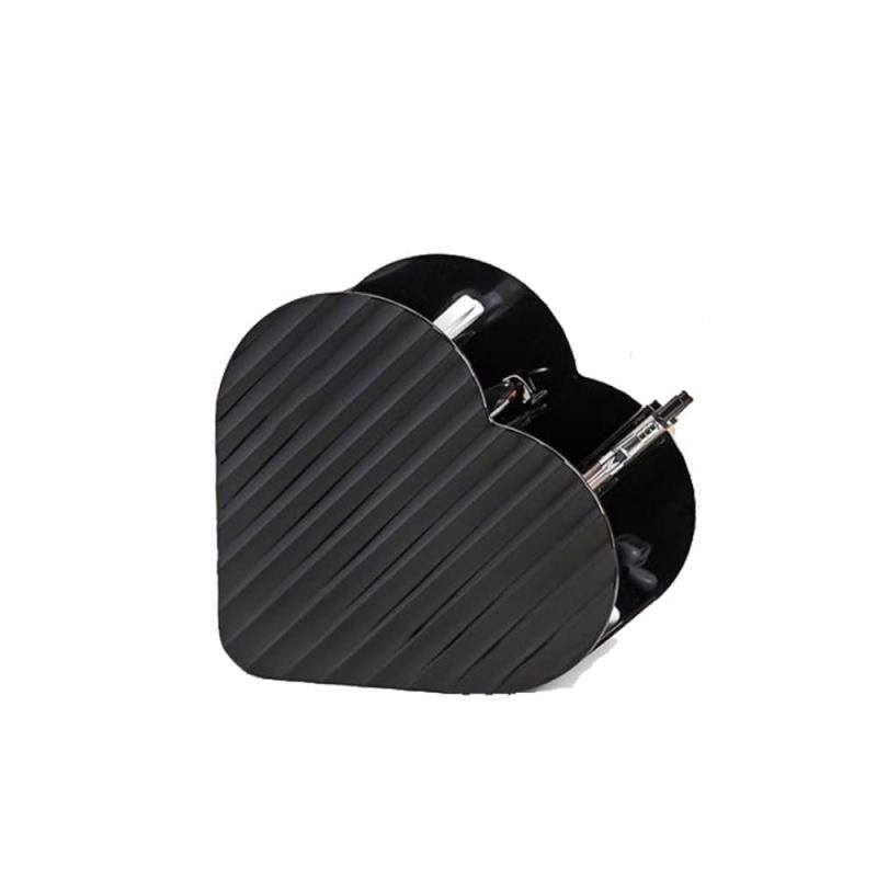 Makeup Brush Holder Organizer Heart Shape 4 Slot Cup for Vanity Bathroom