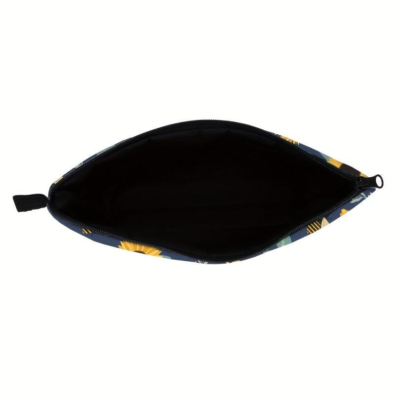 Sunflower Bee Waterproof Makeup Bag Toiletry Pouch Women Travel Accessory