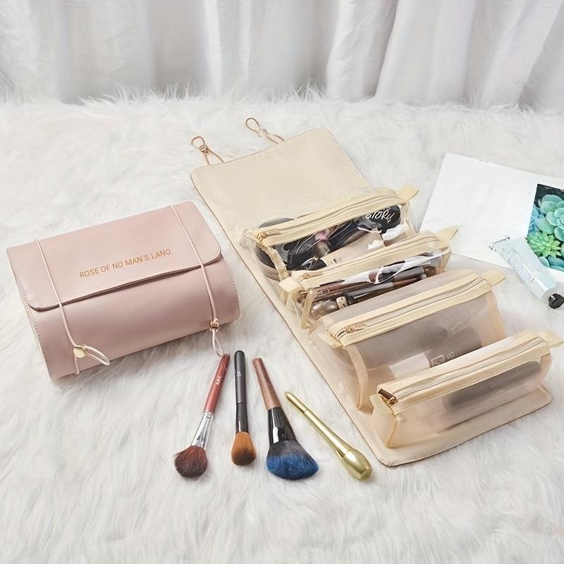 4 In 1 Portable Mesh Makeup Bag Travel Toiletry Bag Water Resistant