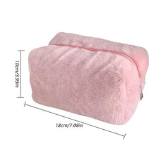 Plush Makeup Bag Large Capacity Soft Travel Cosmetic Bag