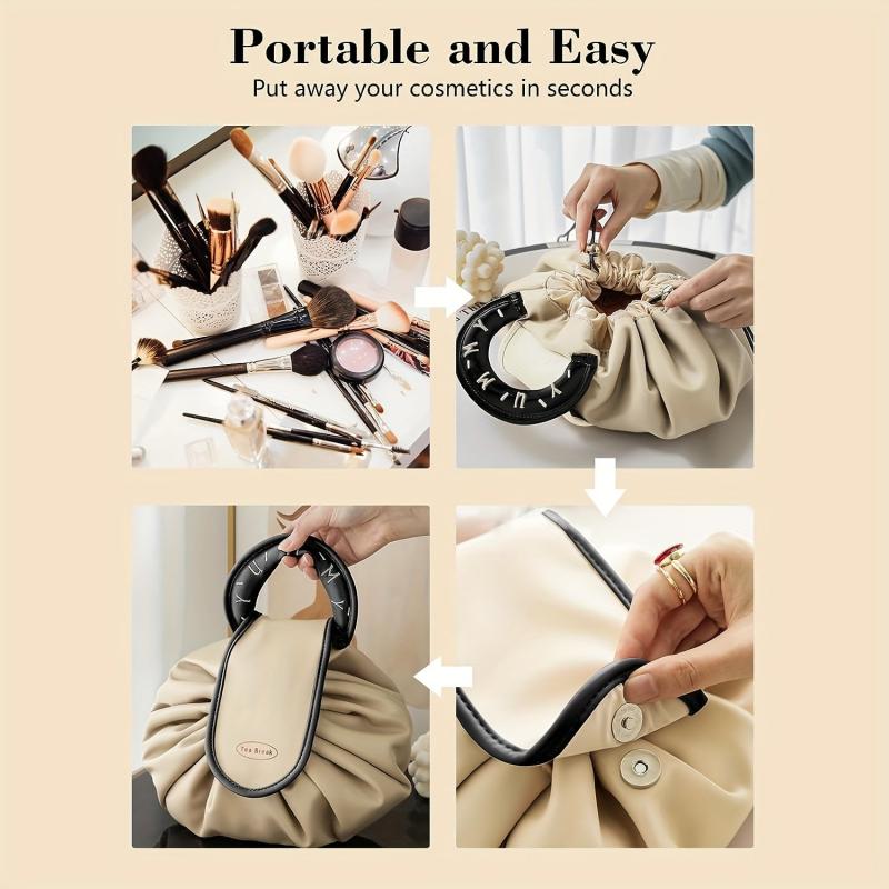 Drawstring Travel Makeup Bag Organizer Large Capacity