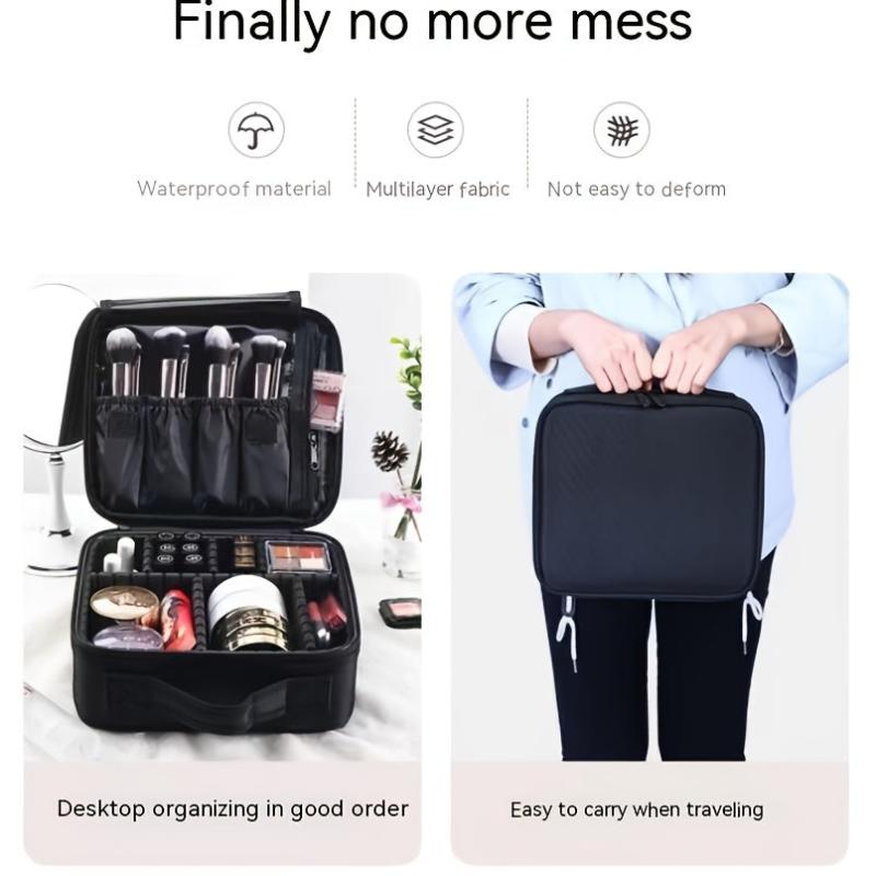 Makeup Organizer Case Professional Cosmetic Bag Storage Portable Brush Holder