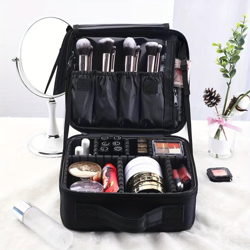 Makeup Organizer Case Professional Cosmetic Bag Storage Portable Brush Holder