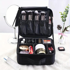 Makeup Organizer Case Professional Cosmetic Bag Storage Portable Brush Holder