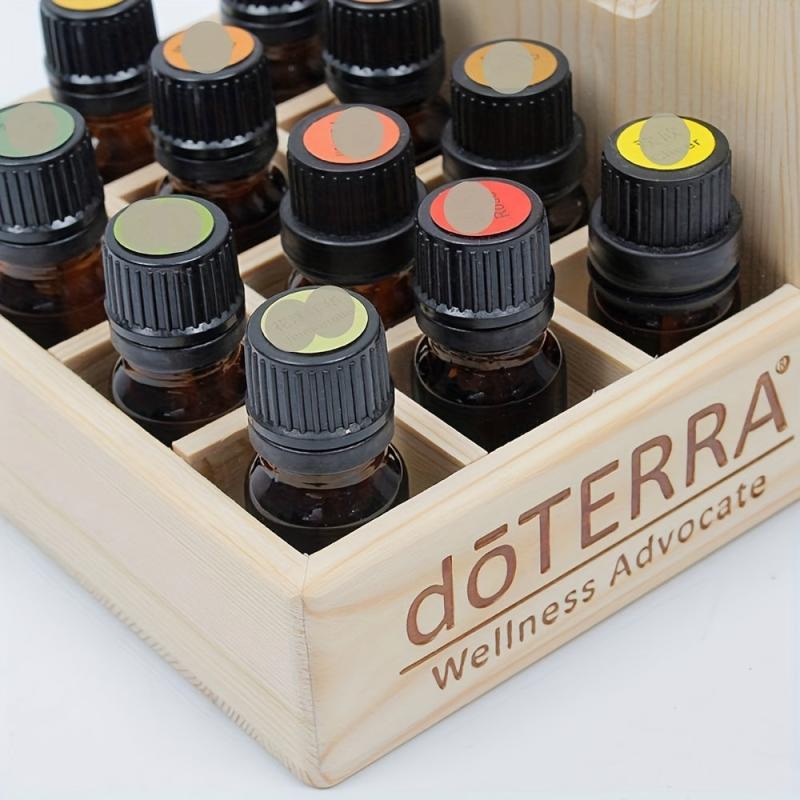 21 Slots Wooden Aromatherapy Carrying Case - Essential Oil Organizer Storage Box