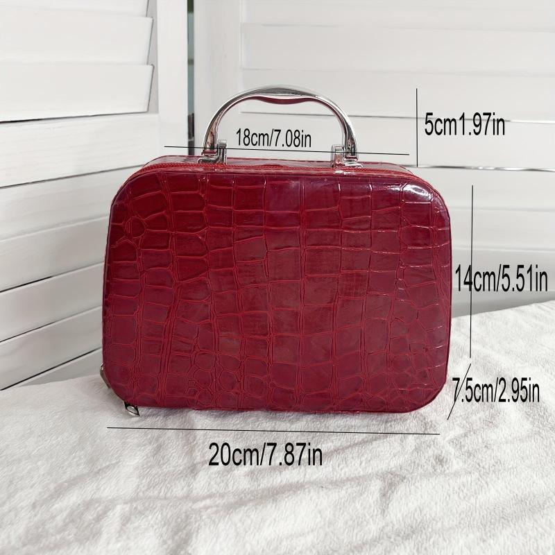 Leopard Makeup Bag Crocodile Cosmetics Case Stone Makeup Box
