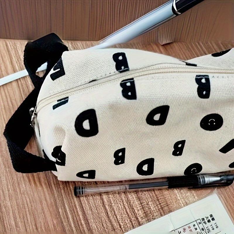 Canvas Cosmetic Bag Zipper Makeup Bag Travel Portable Zipper Bag