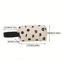 Canvas Cosmetic Bag Zipper Makeup Bag Travel Portable Zipper Bag