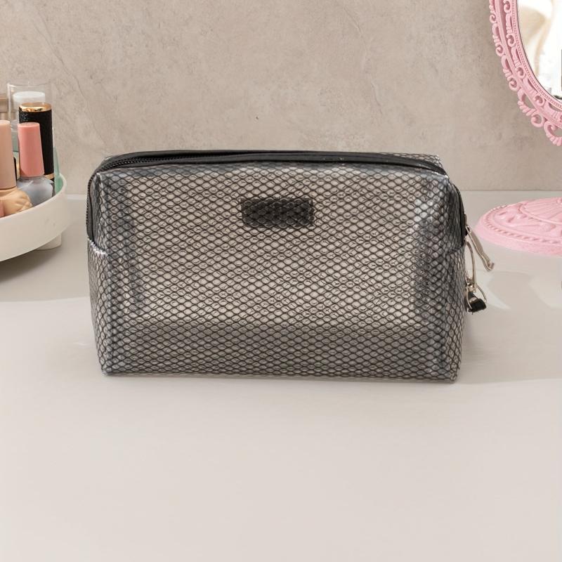 Grid Pattern Large Capacity Waterproof Makeup Bag