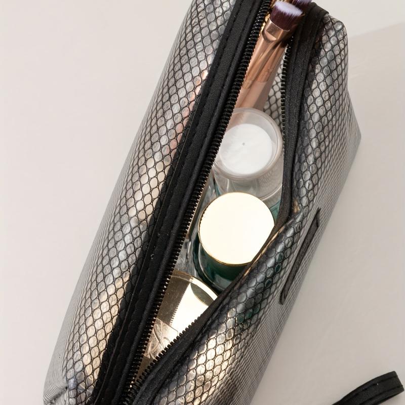 Grid Pattern Large Capacity Waterproof Makeup Bag
