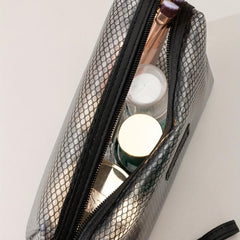 Grid Pattern Large Capacity Waterproof Makeup Bag