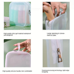 Silicone Toiletry Bag Travel Portable Clear Storage Bag