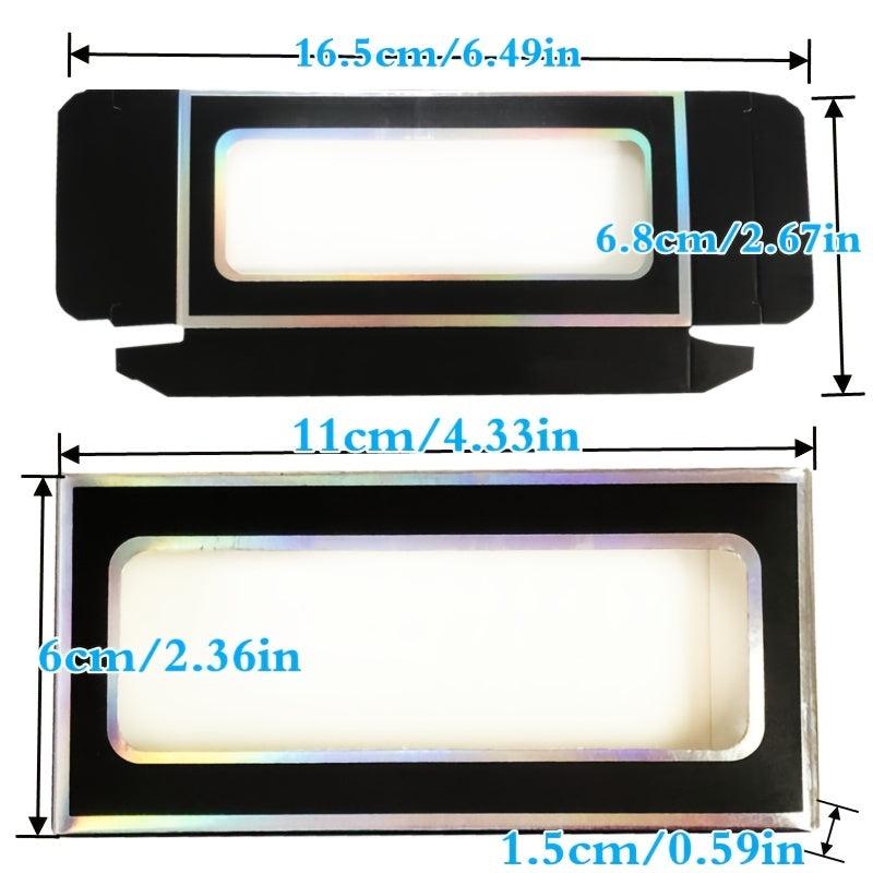 5 Pcs Paper Lash Boxes Pink Yellow for 25mm Mink Lashes