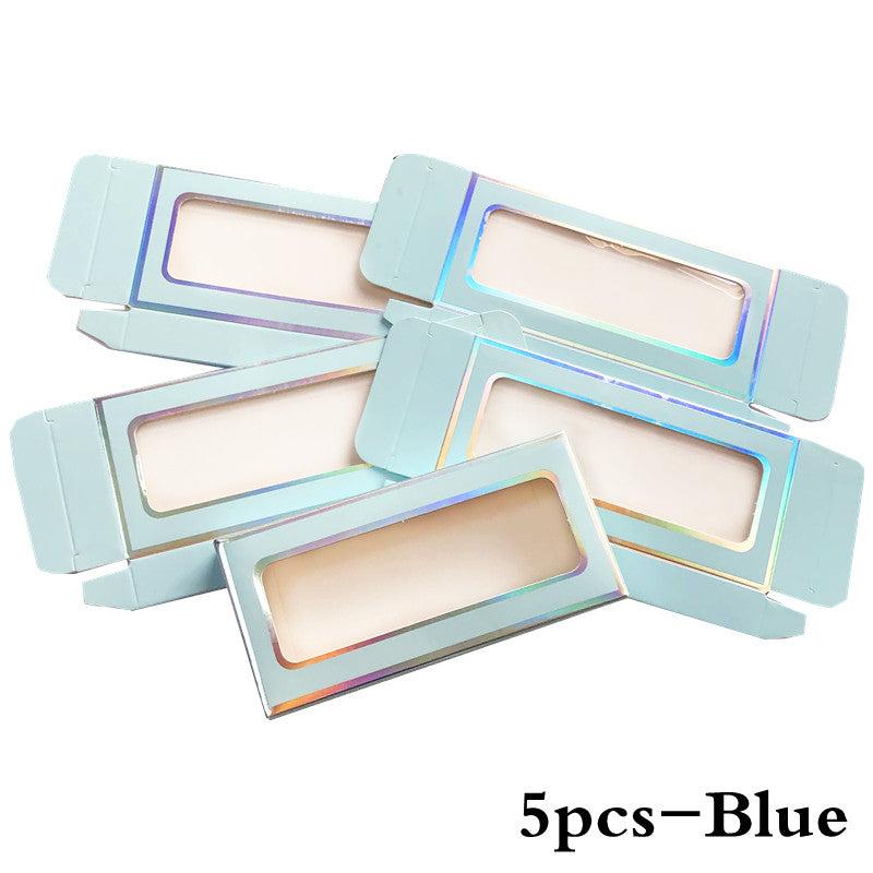 5 Pcs Paper Lash Boxes Pink Yellow for 25mm Mink Lashes