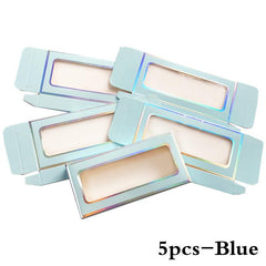 5 Pcs Paper Lash Boxes Pink Yellow for 25mm Mink Lashes