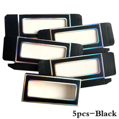 5 Pcs Paper Lash Boxes Pink Yellow for 25mm Mink Lashes