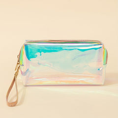 Square Makeup Bag For Women Large Capacity Pencil Case Travel Toiletry Organizer
