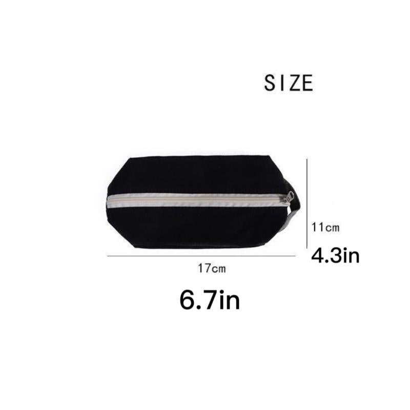 Small Canvas Toiletry Bag for Women Durable Travel Makeup Pouch with Zipper
