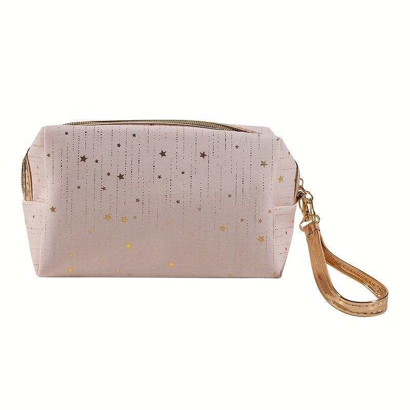 Glitter Stars Decor Makeup Bag Portable Cosmetic Bag Lipstick Organizer