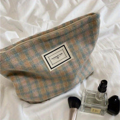 Large Canvas Makeup Bag Zipper Travel Toiletry Organizer