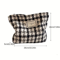 Large Canvas Makeup Bag Zipper Travel Toiletry Organizer