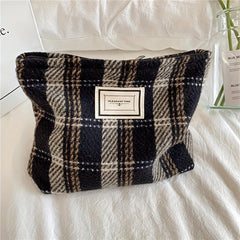Large Canvas Makeup Bag Zipper Travel Toiletry Organizer
