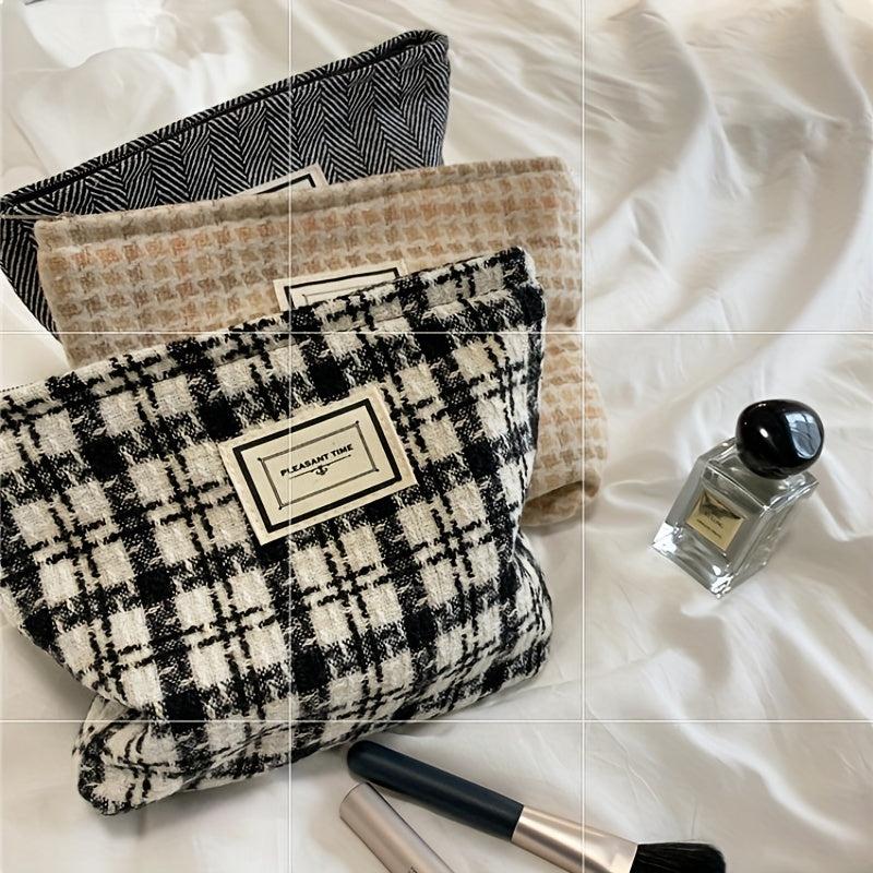 Large Canvas Makeup Bag Zipper Travel Toiletry Organizer