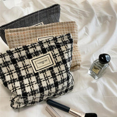 Large Canvas Makeup Bag Zipper Travel Toiletry Organizer