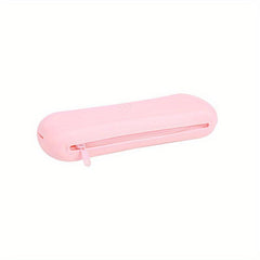 Silicone Makeup Brush Holder with Zipper Closure