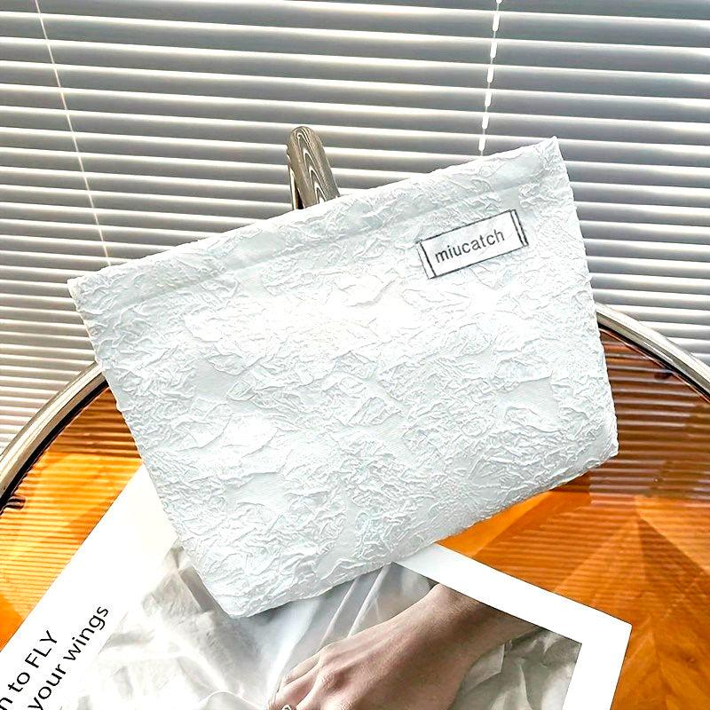 Floral Pattern Makeup Bag Roomy Cosmetic Bag Travel Portable Toiletry Bag
