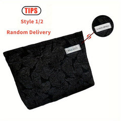 Floral Pattern Makeup Bag Roomy Cosmetic Bag Travel Portable Toiletry Bag