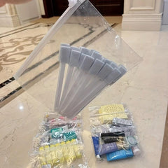 10pcs Clear Sorting Bags for Stationery Toys Sundries Travel