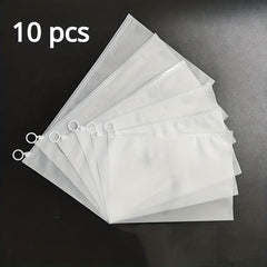 10pcs Clear Sorting Bags for Stationery Toys Sundries Travel