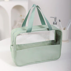 Clear Makeup Bag Large Toiletry Organizer Waterproof Portable Transparent Tote